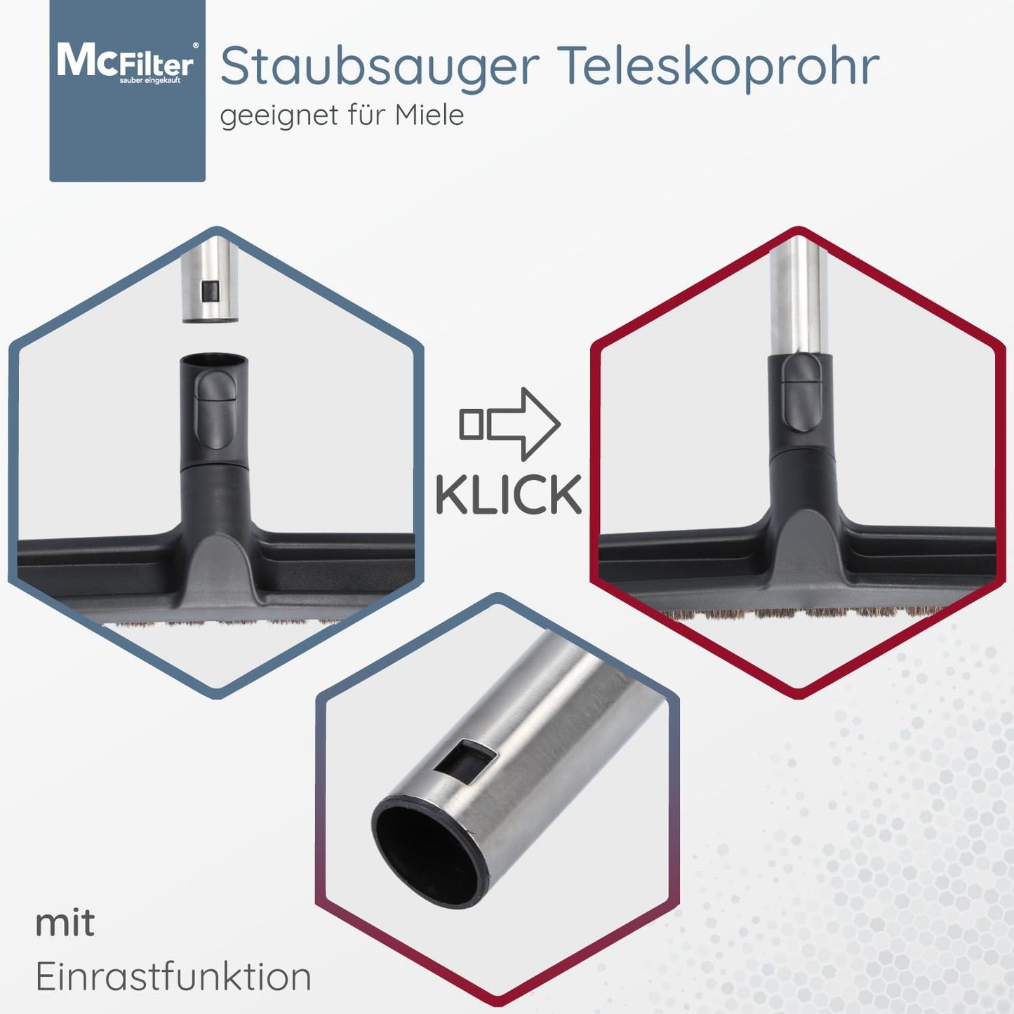 Teleskoprohr für Miele S381/S711 Staubsauger, 6: Teleskoprohr 3: S381 / S711