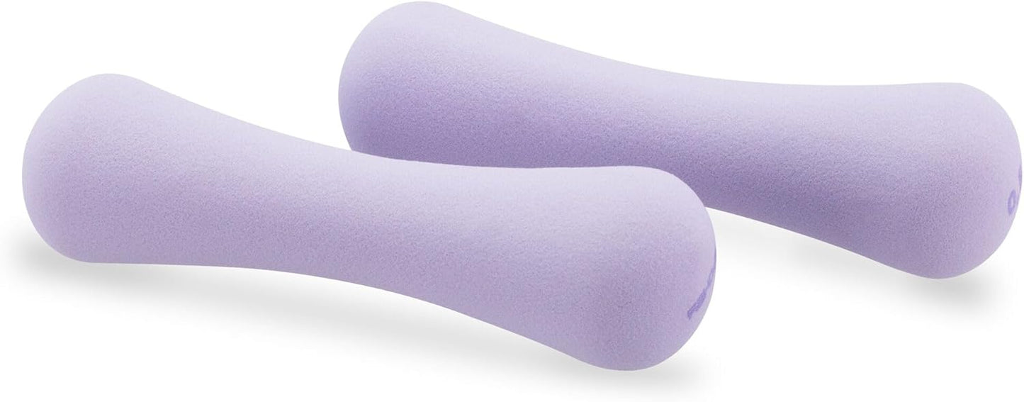 2-teiliges Kurzhantel-Set mit Neopren, 0,5 kg (Violett)