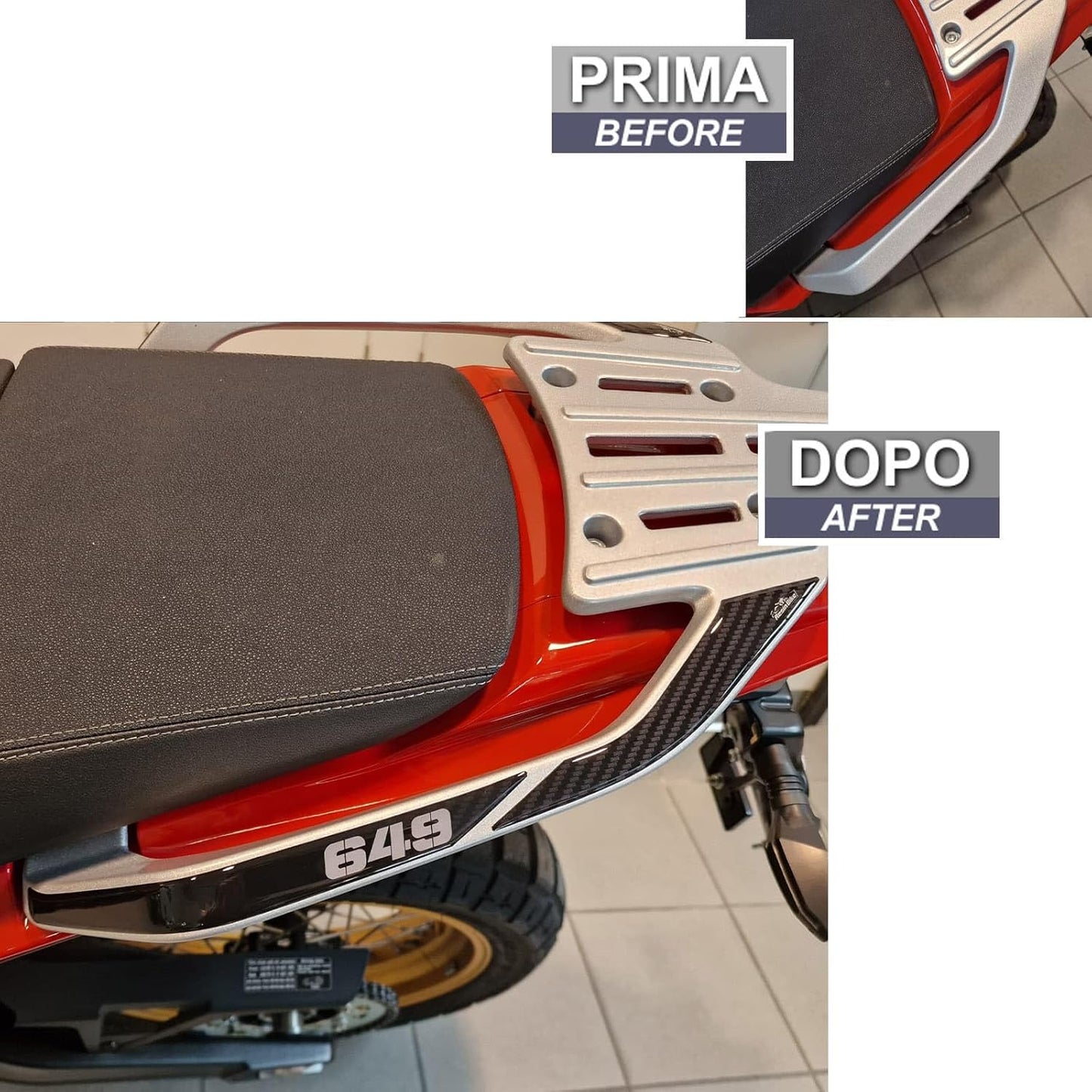 Motorrad-Aufkleber-Set für Moto Morini X-Cape 650 (2022-2026), 14 x 20 cm