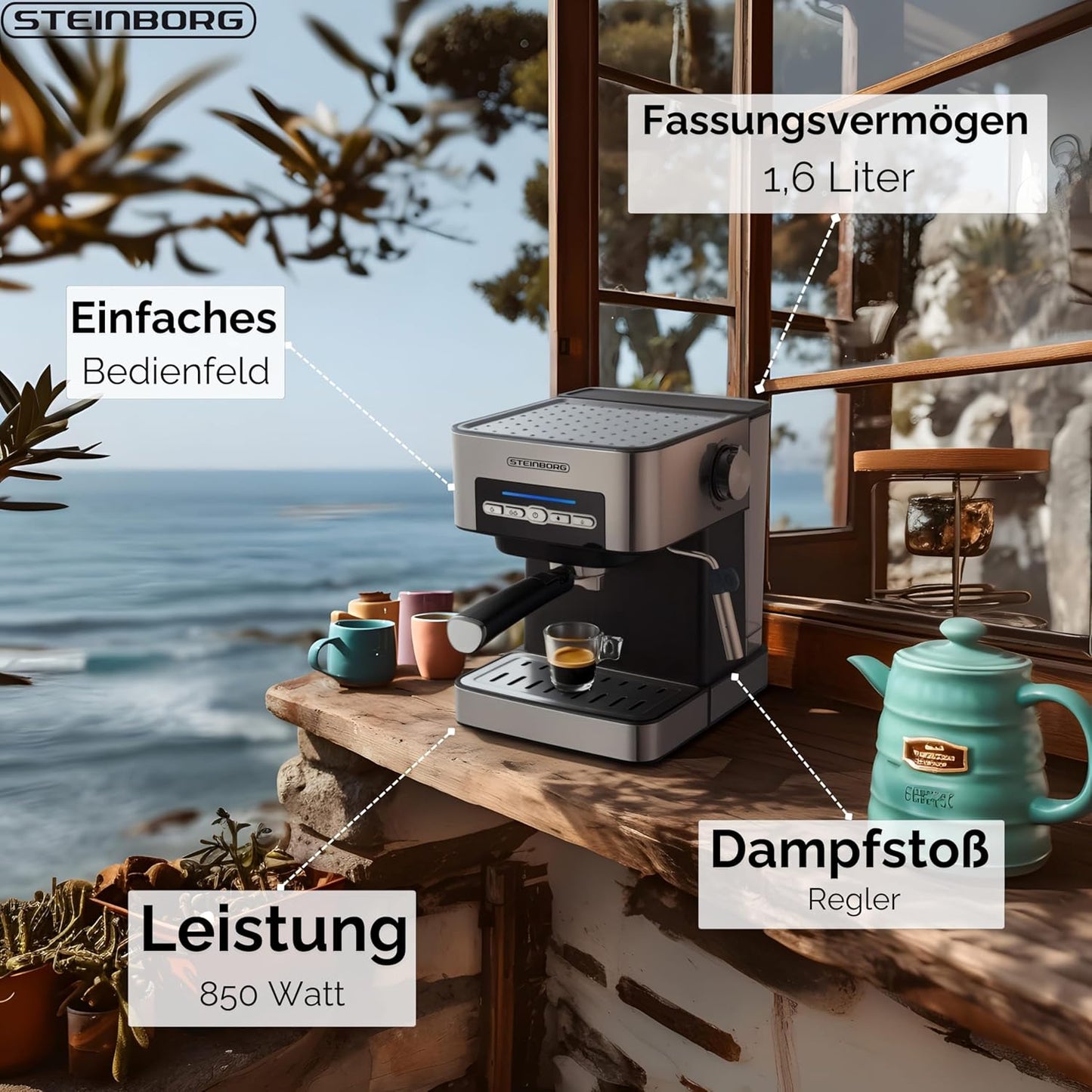 Espressomaschine mit Siebträger