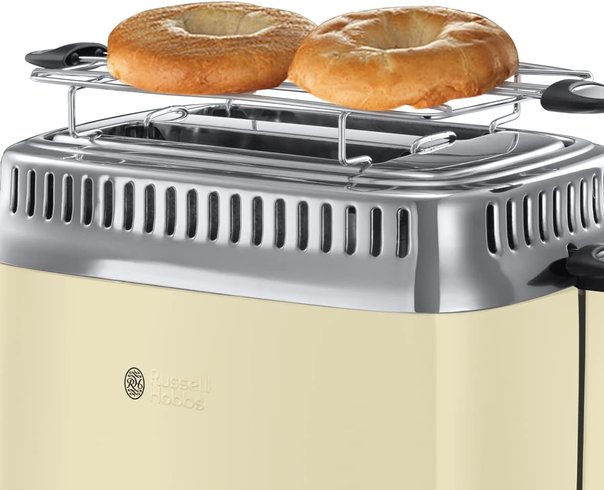 Retro-Toaster für 2 Scheiben, Creme