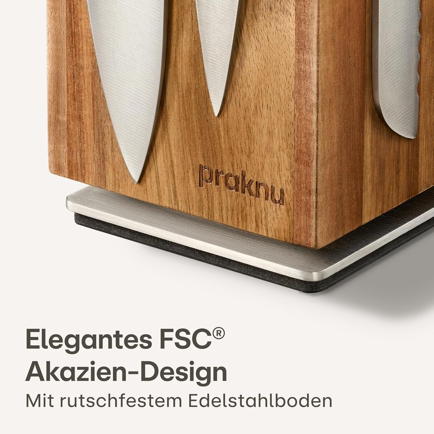 Magnetischer Messerblock aus Akazienholz