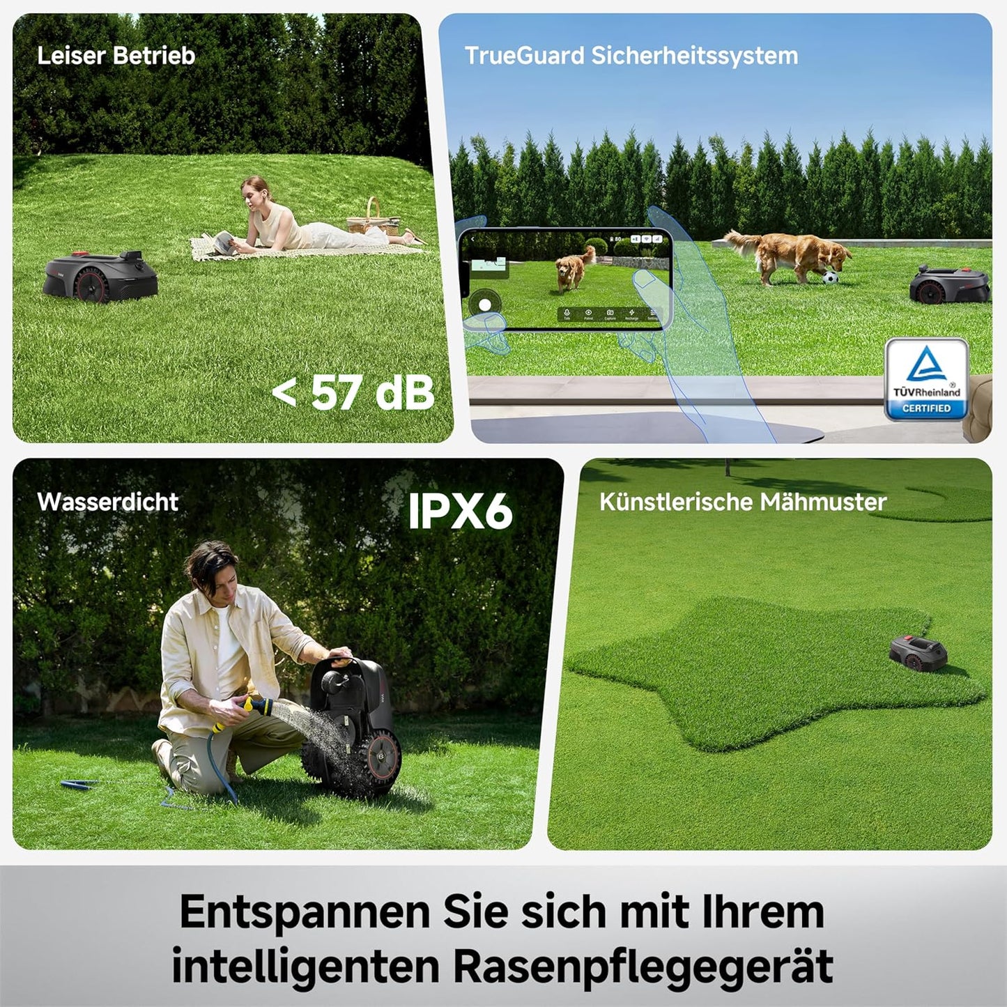 ViAX 500 Mähroboter ohne Begrenzungskabel, 600 m², ViAX 500