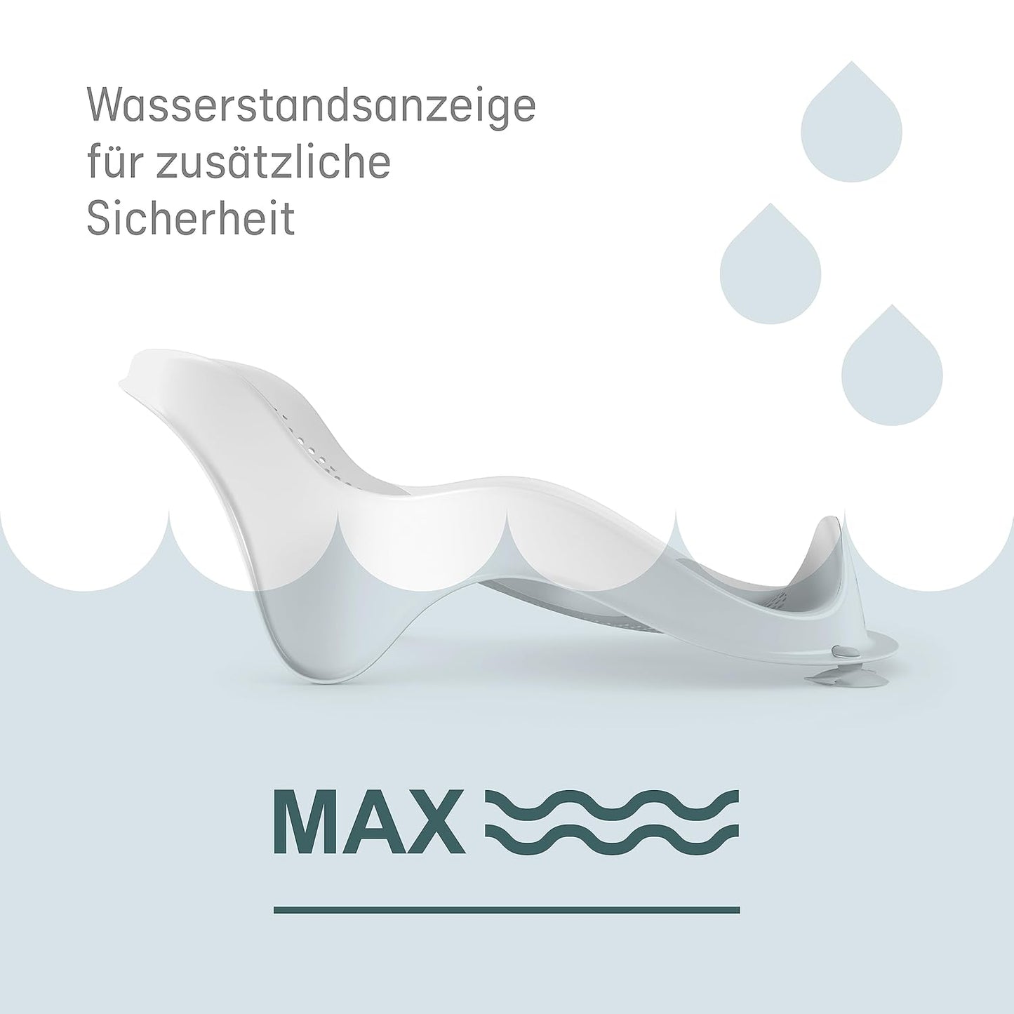 Ergonomischer Badesitz für Babys, Light Grey
