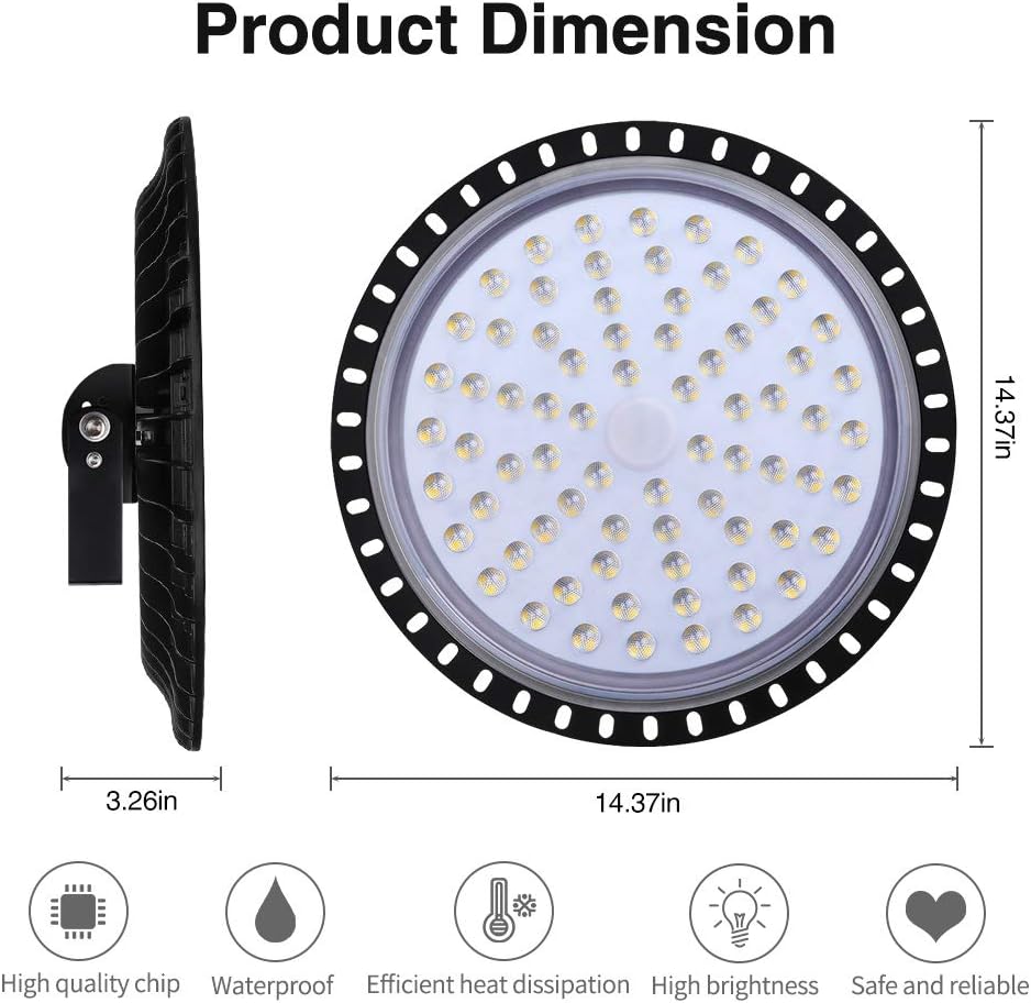 LED Industrieleuchten 5er-Set, 5 Stück 300W