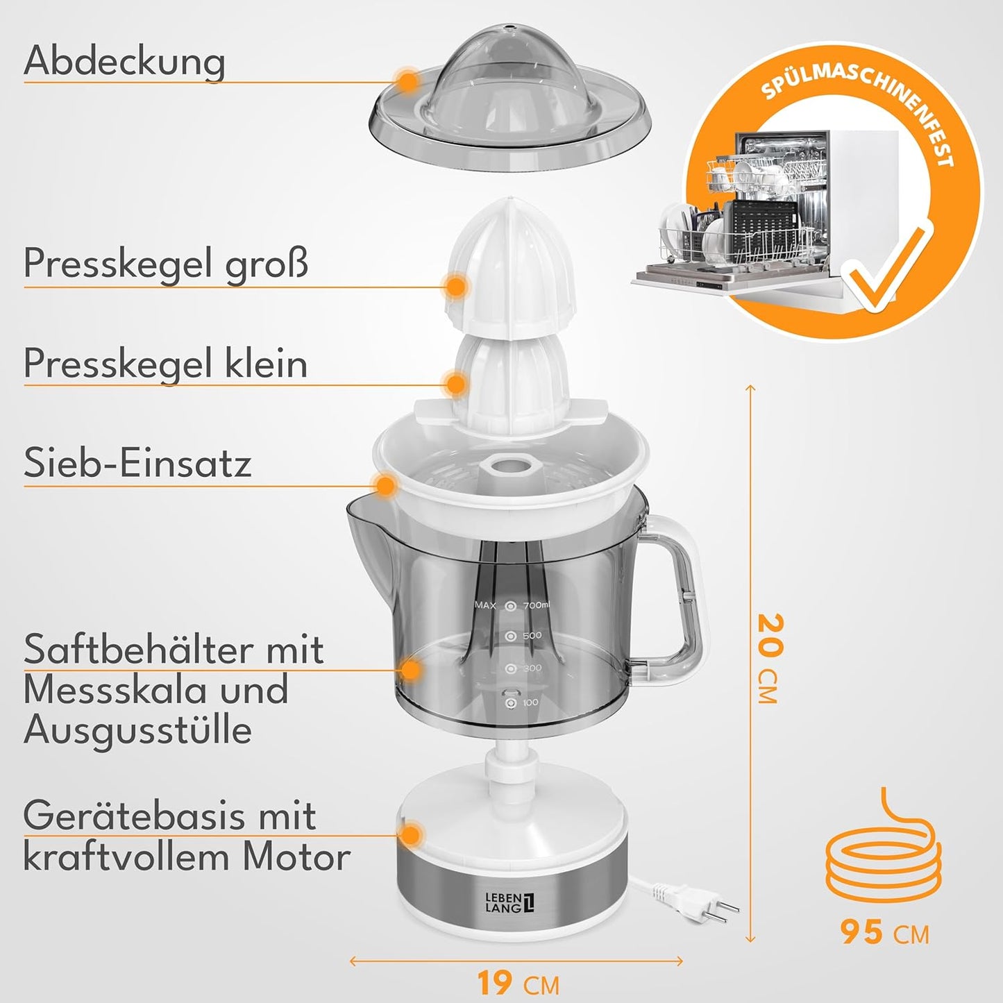 Zitronenpresse, Weiss