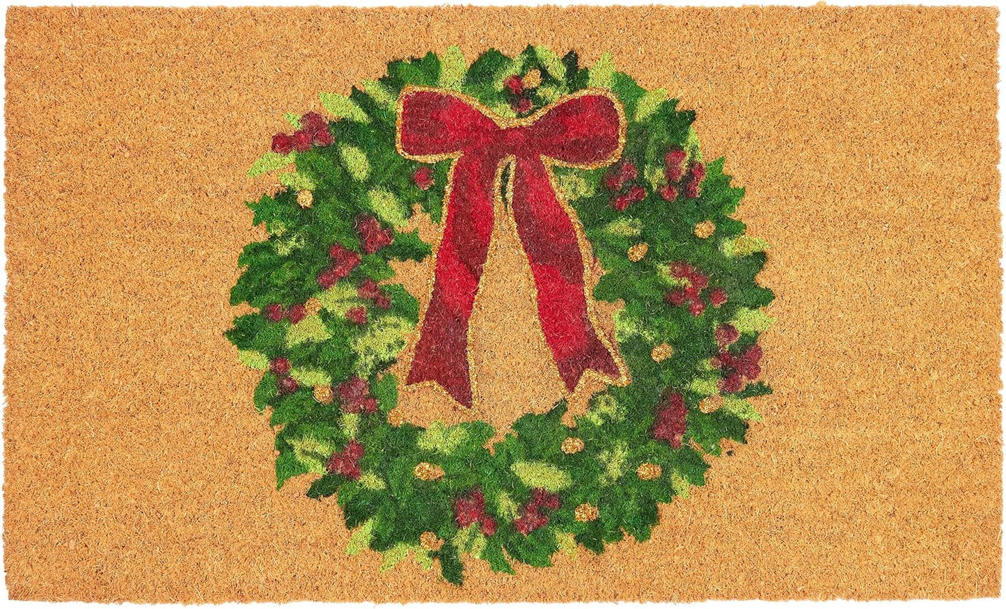 Weihnachtsfussmatte, 45 x 75 cm, Adventskranz