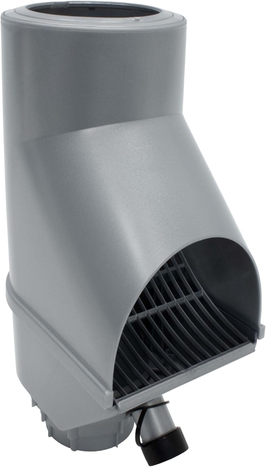 Regenwasserfilter Laubabscheider für Fallrohr DN75-100, 30.5 x 12 x 17.5 cm Silber