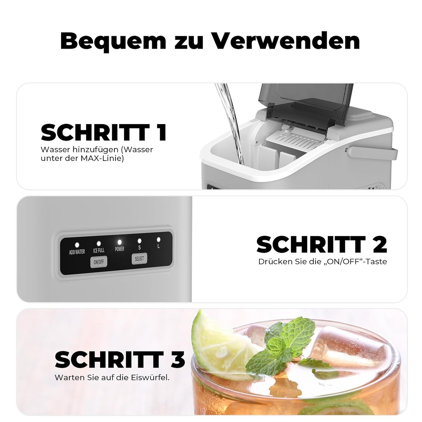 Eiswürfelmaschine, Grau
