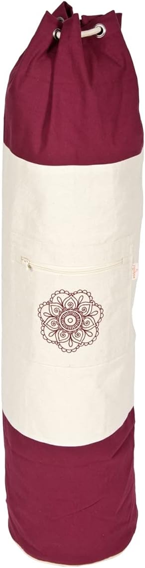 Yogatasche Surya Bag, Aubergine / Natur 75 cm