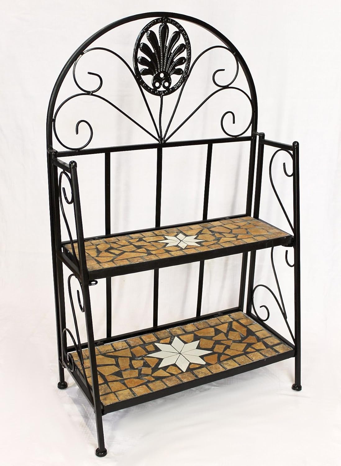 Regal mit Mosaik-Metallablagen