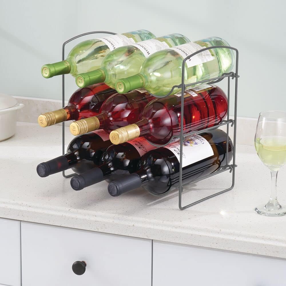 Freistehendes Weinregal, Graphit 20,10 x 36,80 x 34,00 cm