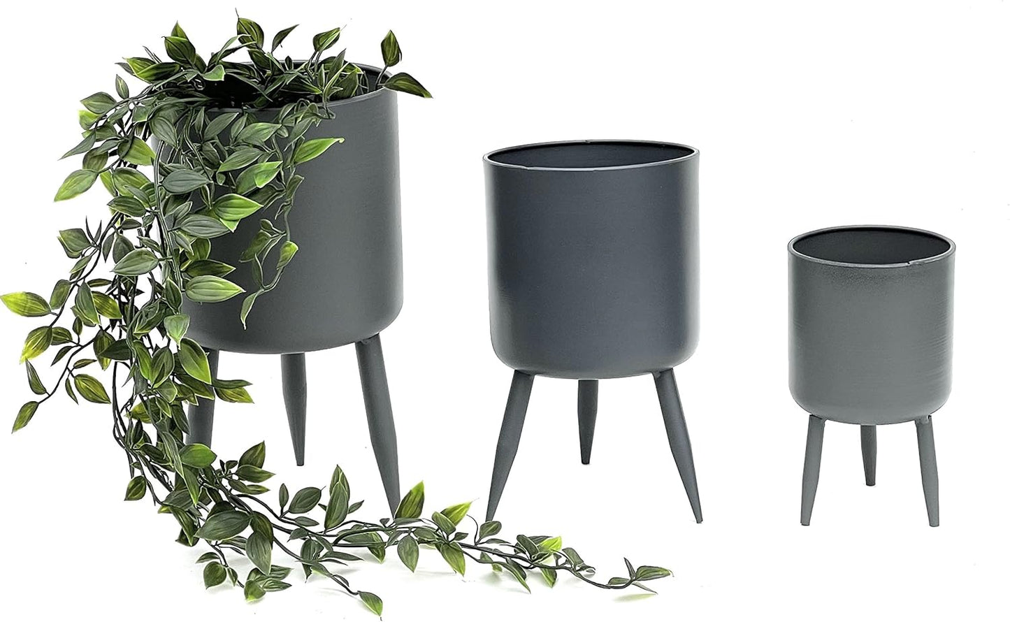 3er-Set Blumentöpfe mit Füssen 96260
