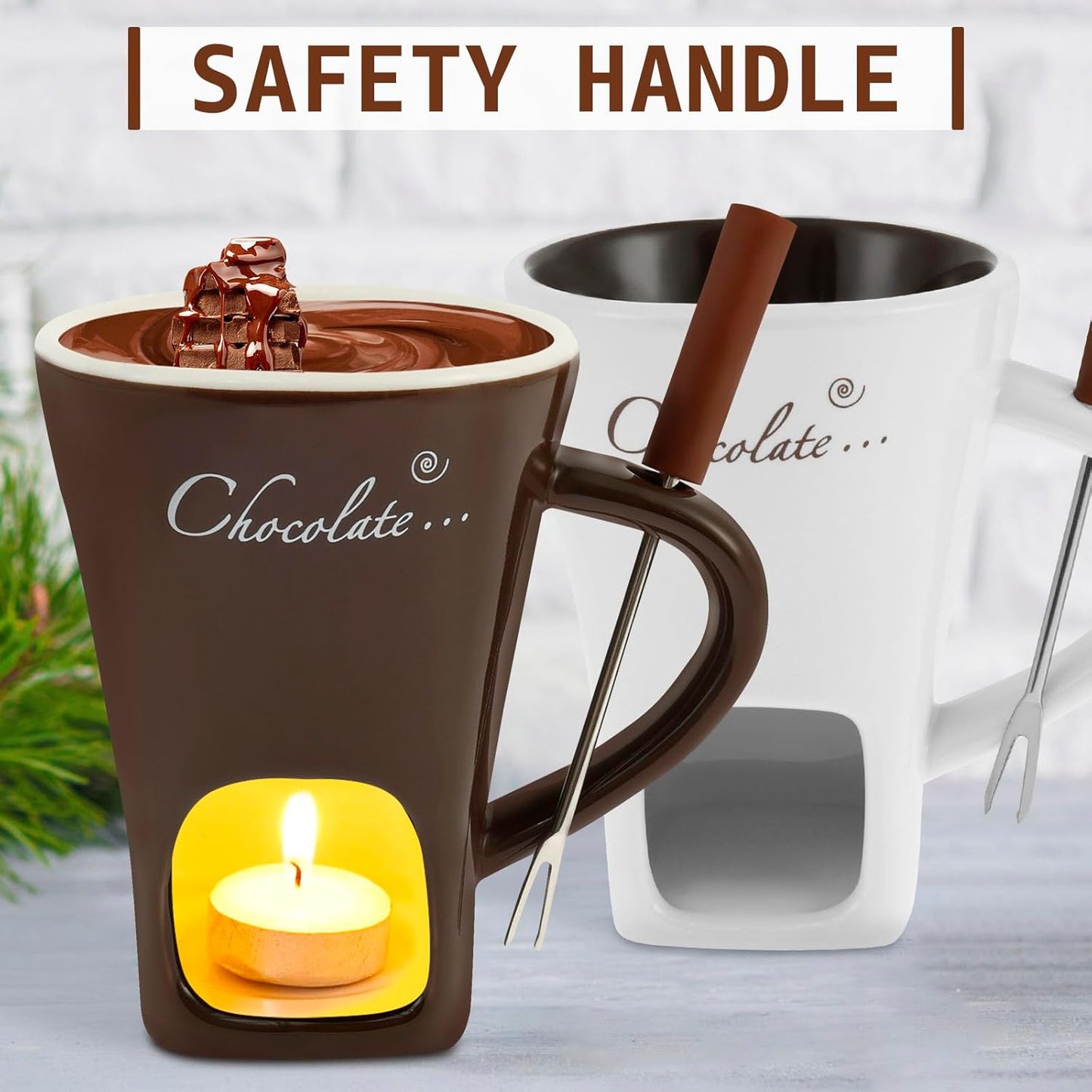 2er-Set Schokoladenfondue-Tassen, 2pcs