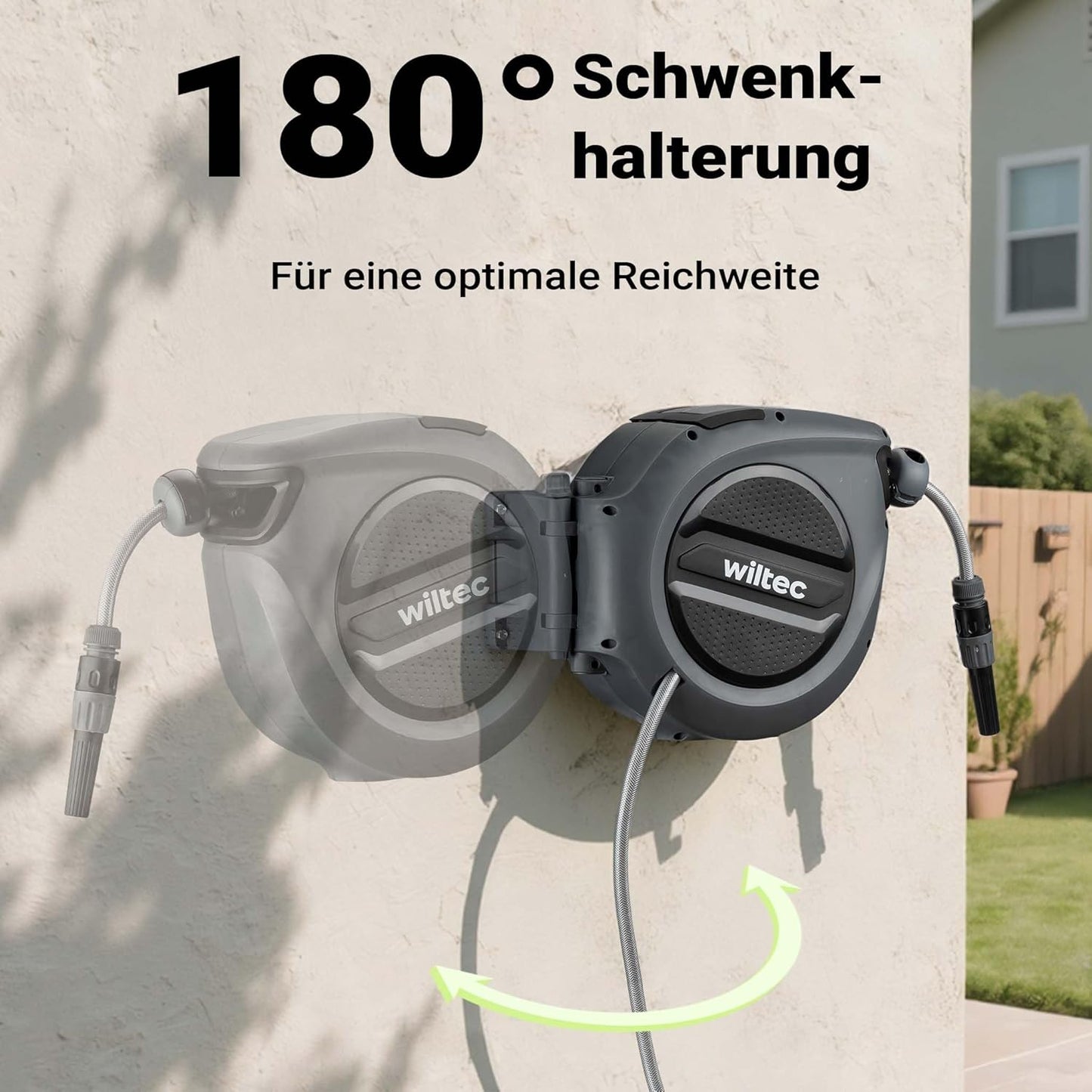 Schlauchtrommel mit Aufrollautomatik, 20m