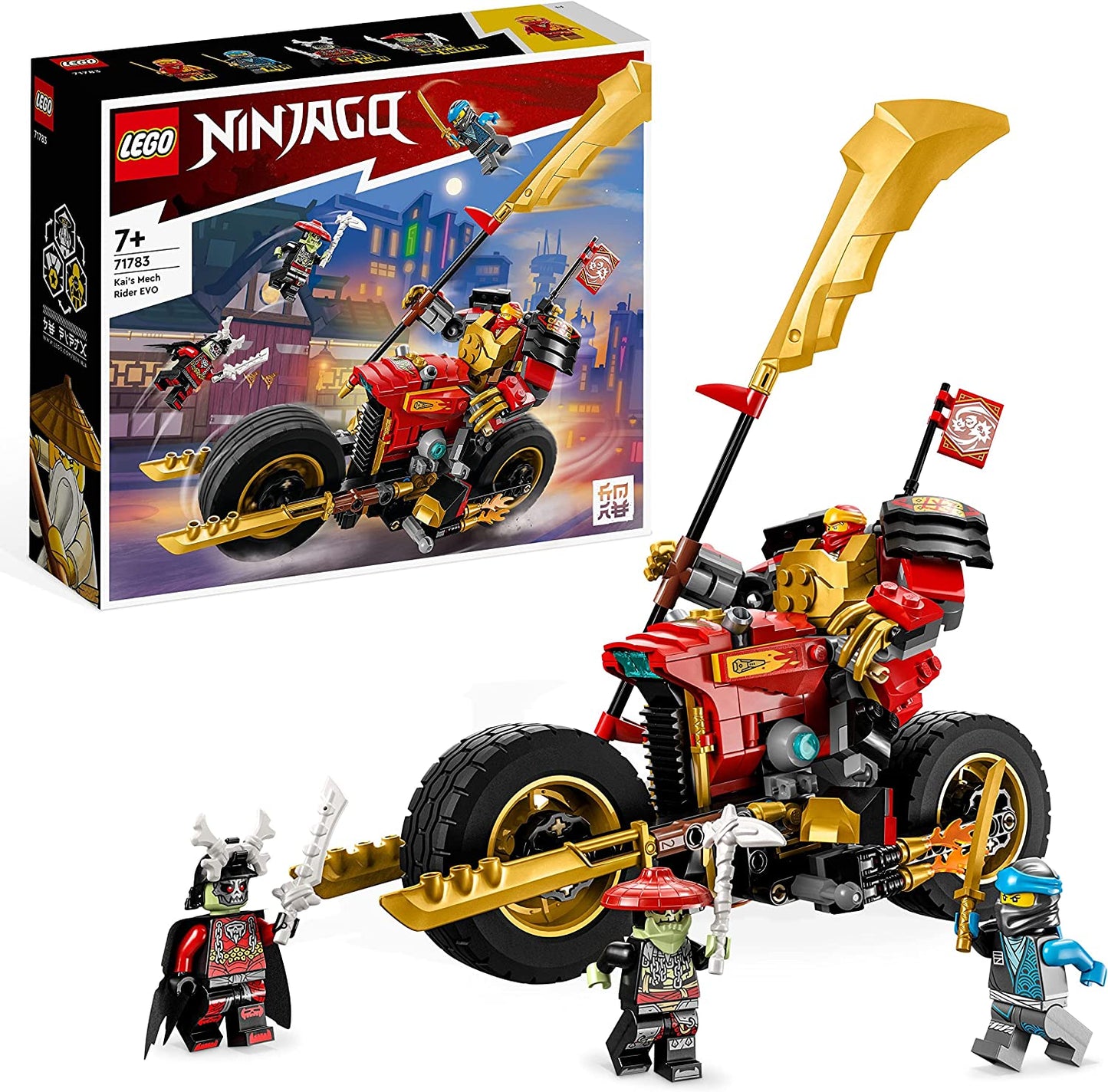 71783 Ninjago Kais Mech-Bike EVO, Konstruktionsspielzeug, Single