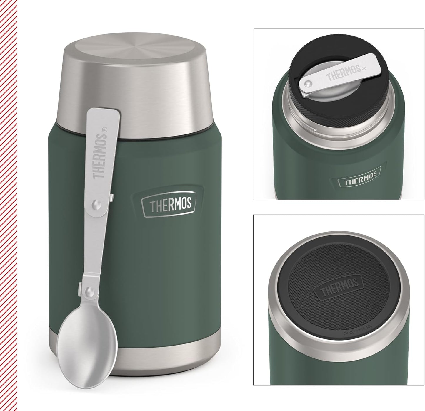 Isolier-Speisegefäss mit Löffel, 710 ml, 710 ml Grün / Forest Mat