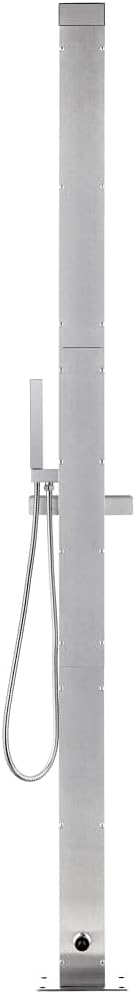 Gartendusche mit Bodenplatte, 110 x 62 x 5 cm Braun