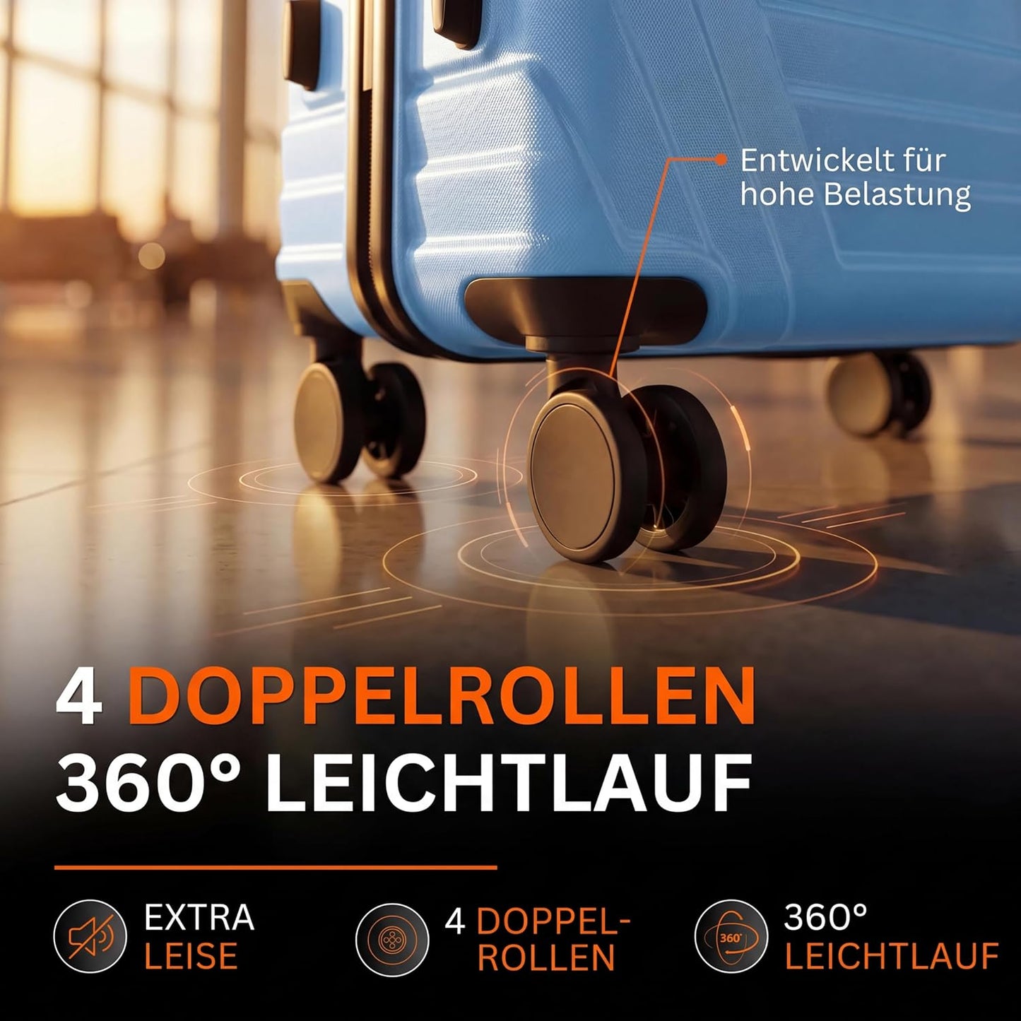 Hartschalenkoffer XL, Blau XL