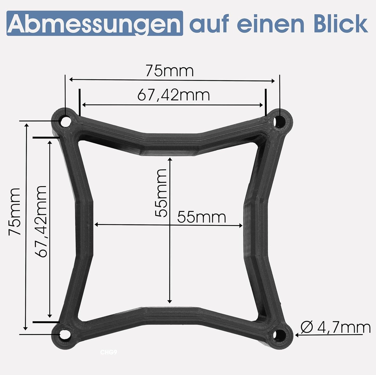 Monitor-Halterung, 75x75mm