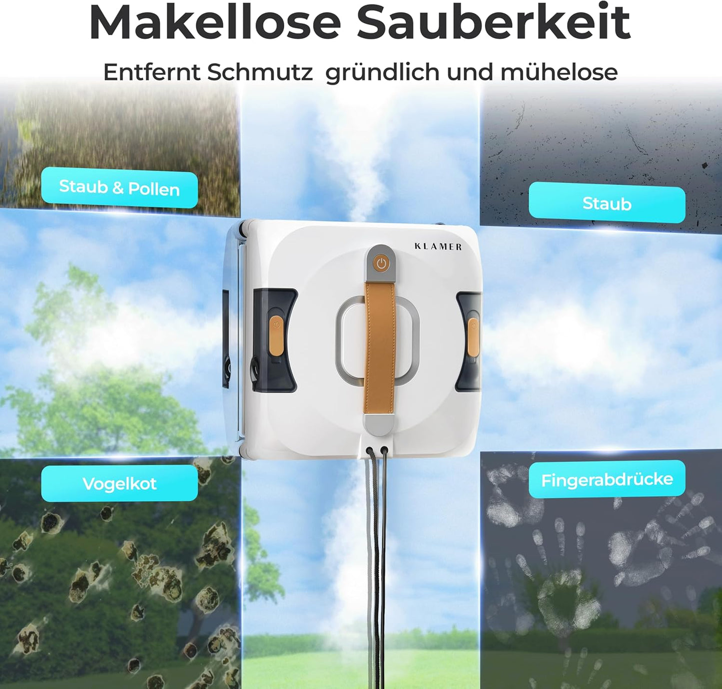 Fensterputzroboter mit automatischer Kanten-Erkennung