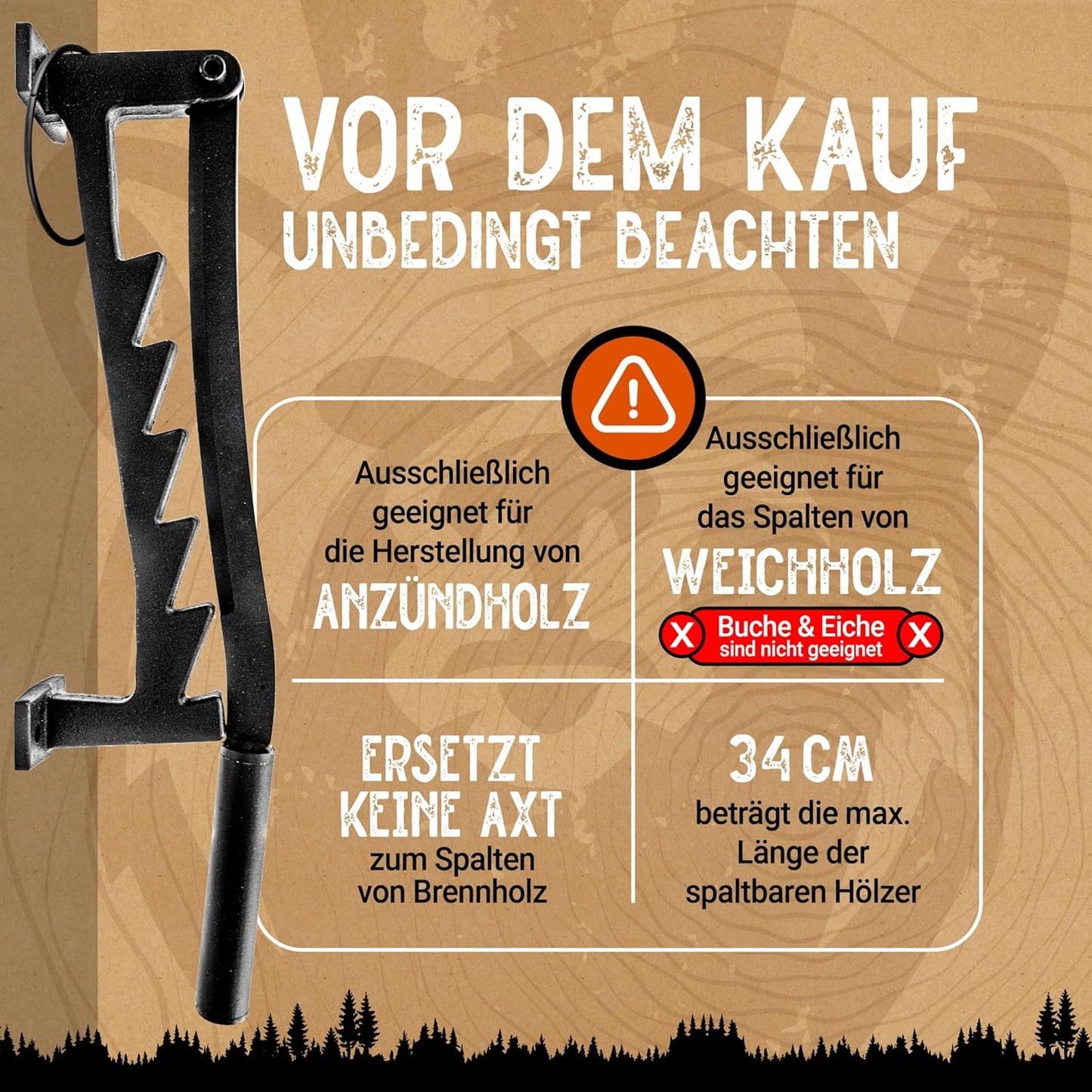 Holzspalter zur Wandmontage
