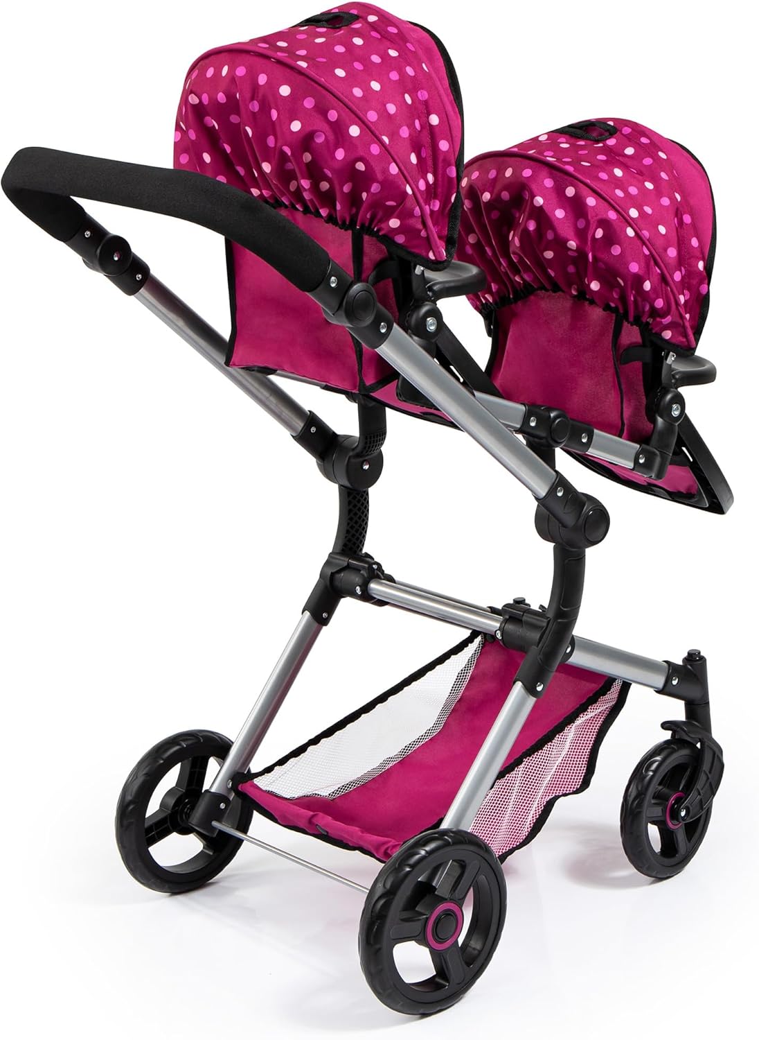 Zwillingspuppenwagen Twin Pram Neo mit Schwenkschieber