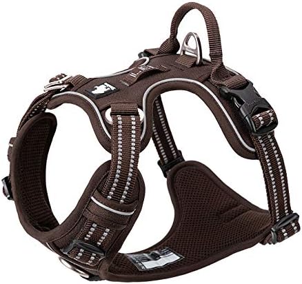 Reflektierendes Truelove No Pull Hundegeschirr, verstellbar, XL Brown