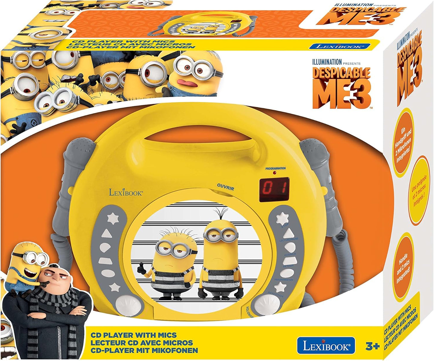 CD-Player mit Mikrofone Minions, Ich - Einfach unverbesserlich