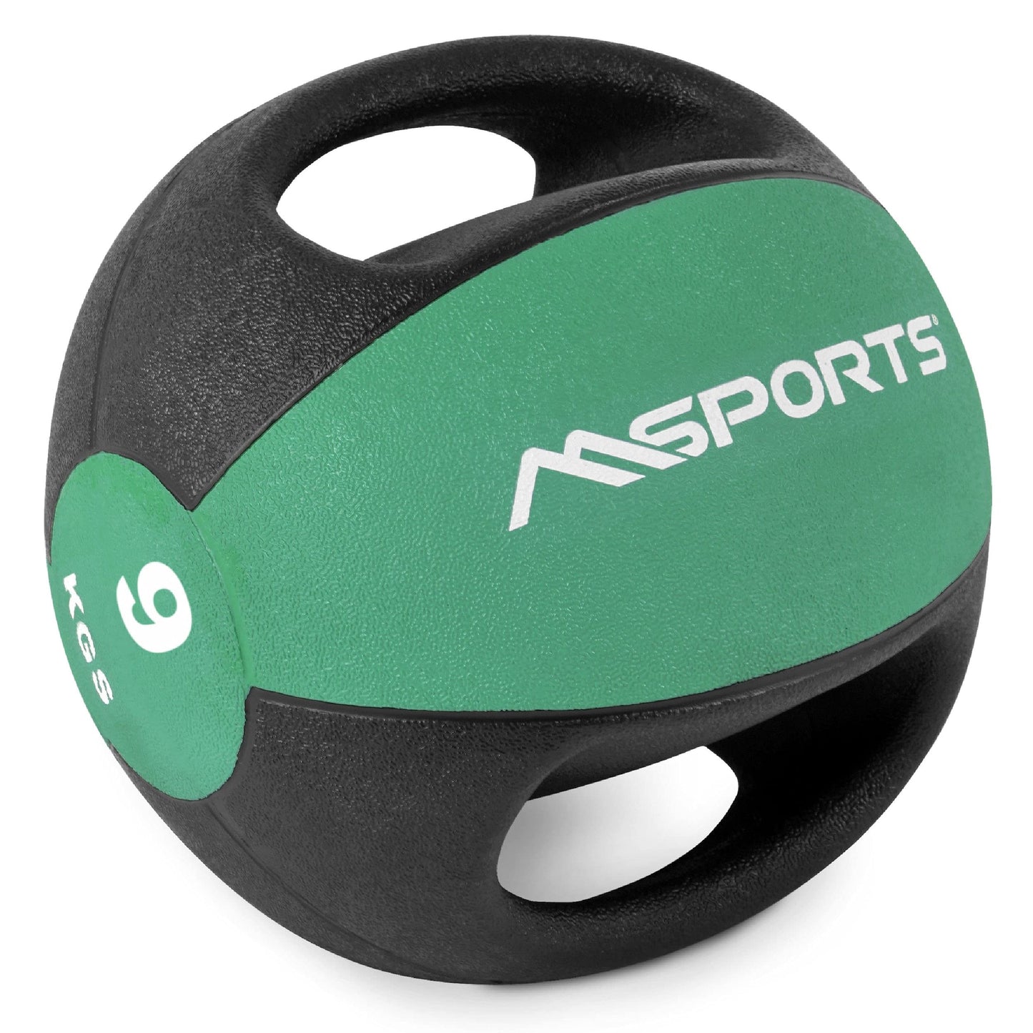 Medizinball mit Griffen, 9 kg - Smaragdgrün