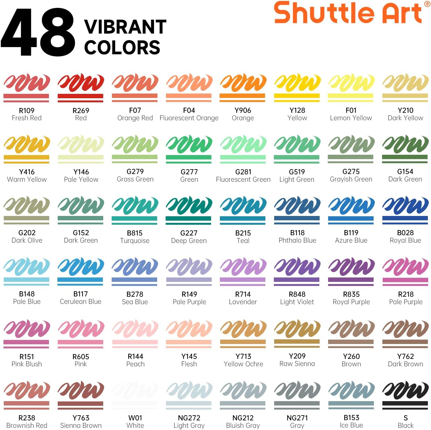 Acrylmarker-Set für Steine, wasserfest, 48 Farben