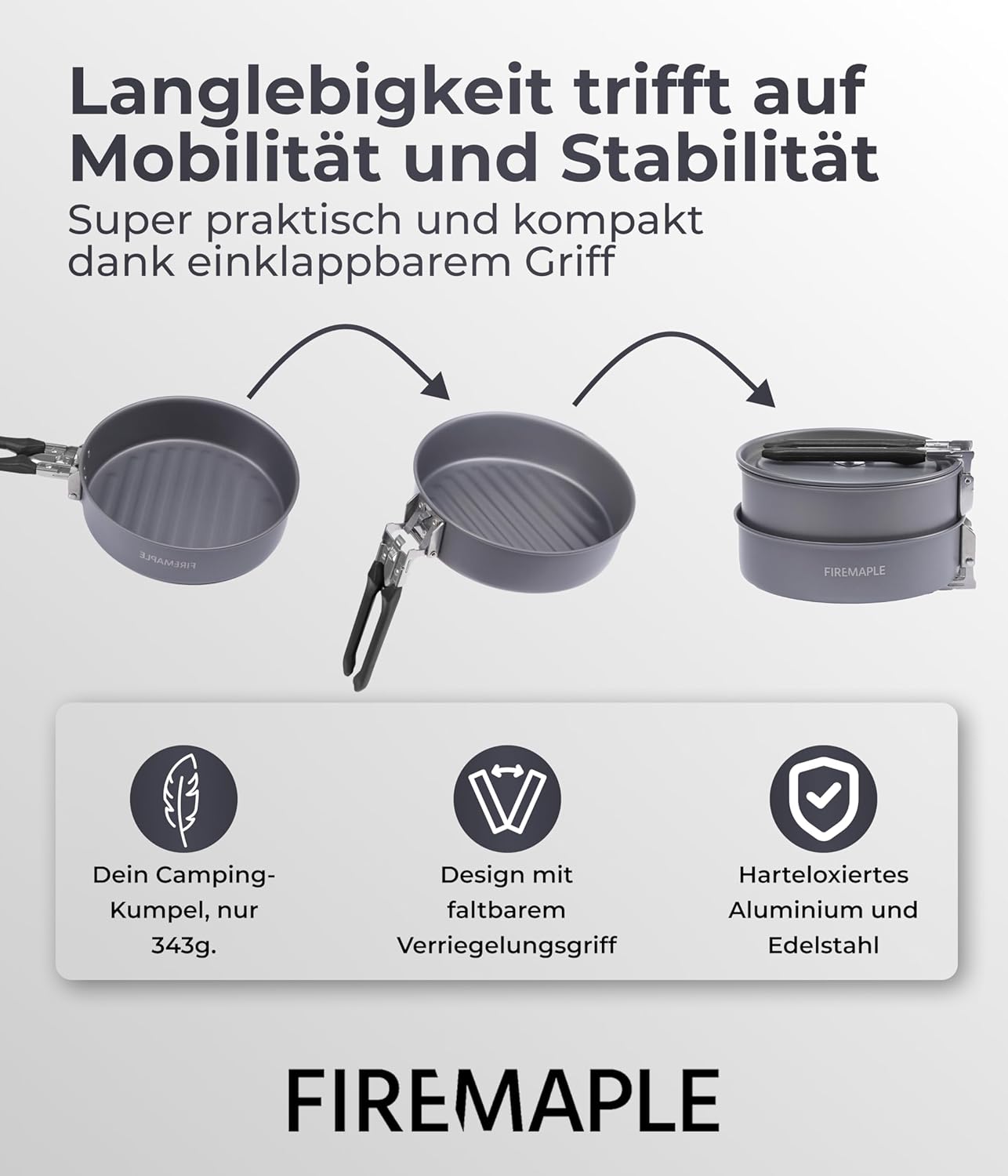 Camping-Geschirrset, FEAST 1 Black