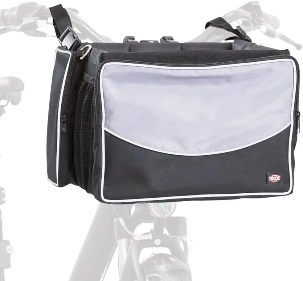 Front-Box für Fahrräder, schwarz, grau