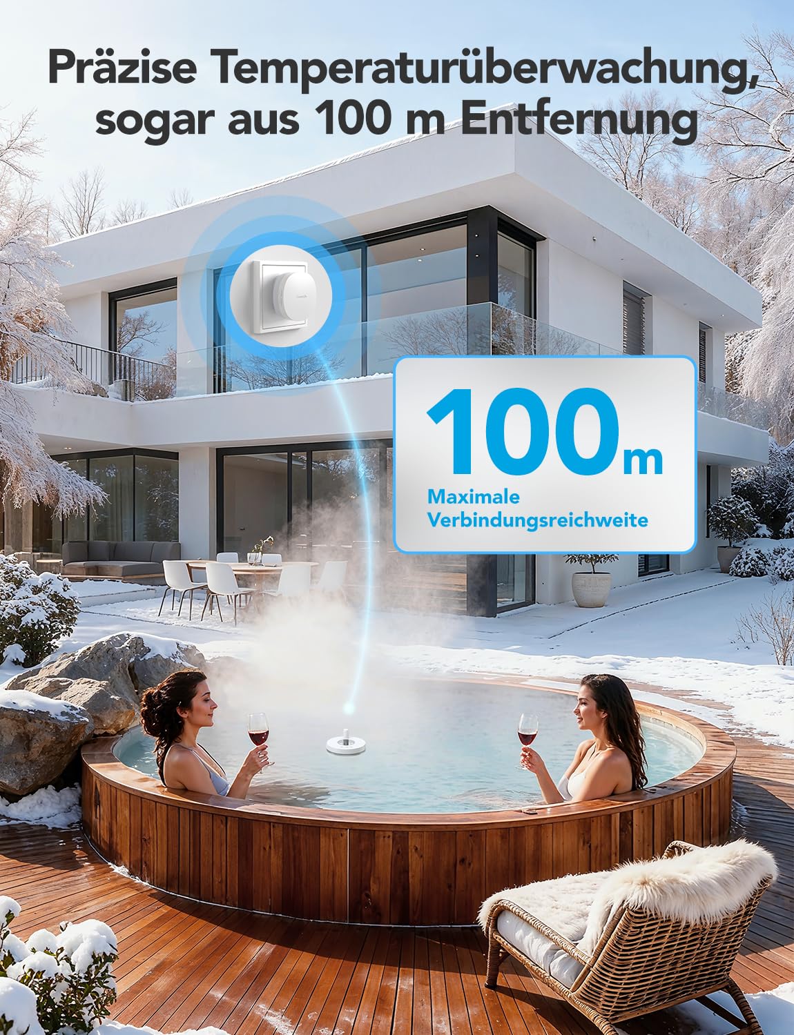 Poolthermometer mit App