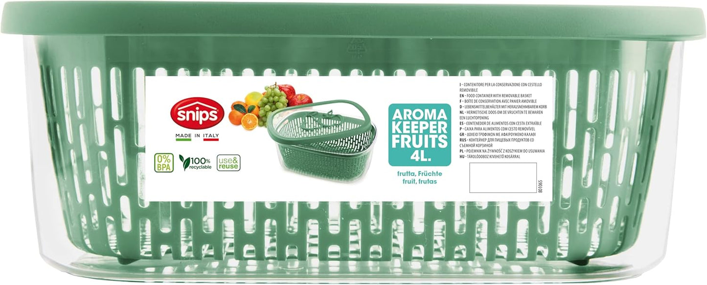 Aroma Keeper für Früchte, 4 LT - rechteckig Grün