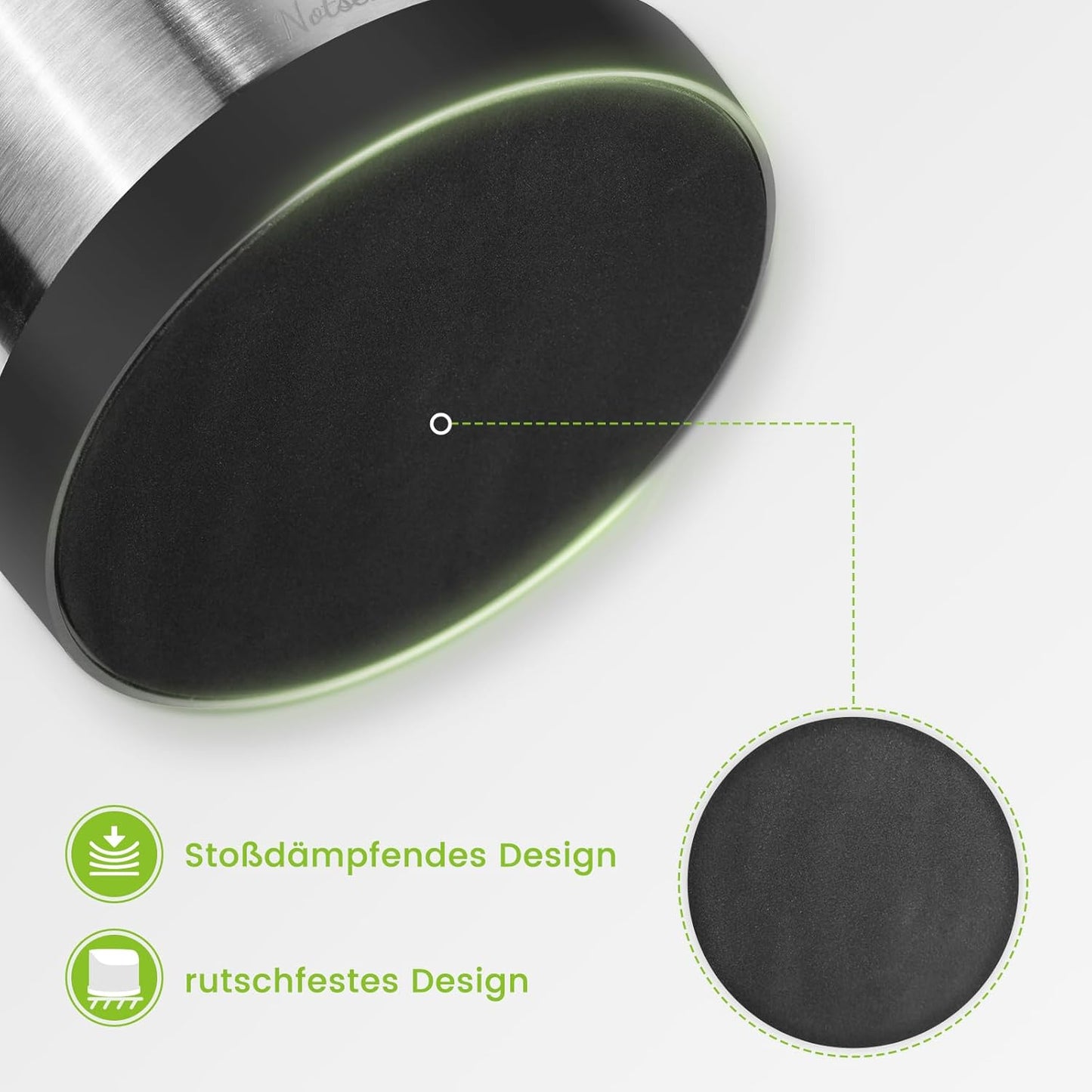 Abklopfbehälter für für Delonghi Sage Ninja Siebträgermaschinen, Silber