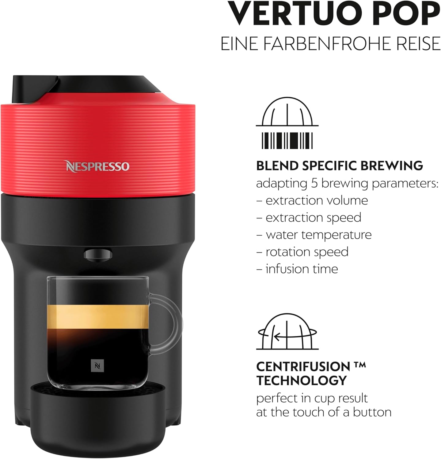 Nespresso Vertuo Pop, XN9205 / Spicy Red