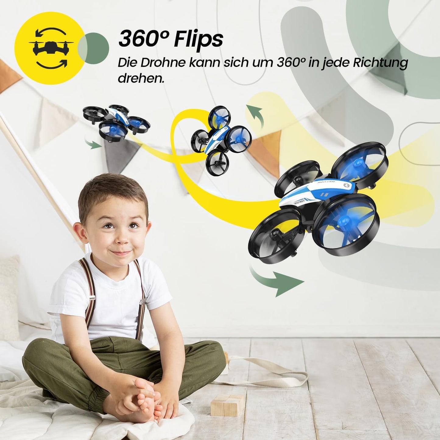 Mini-Drohne für Kinder, BLAU