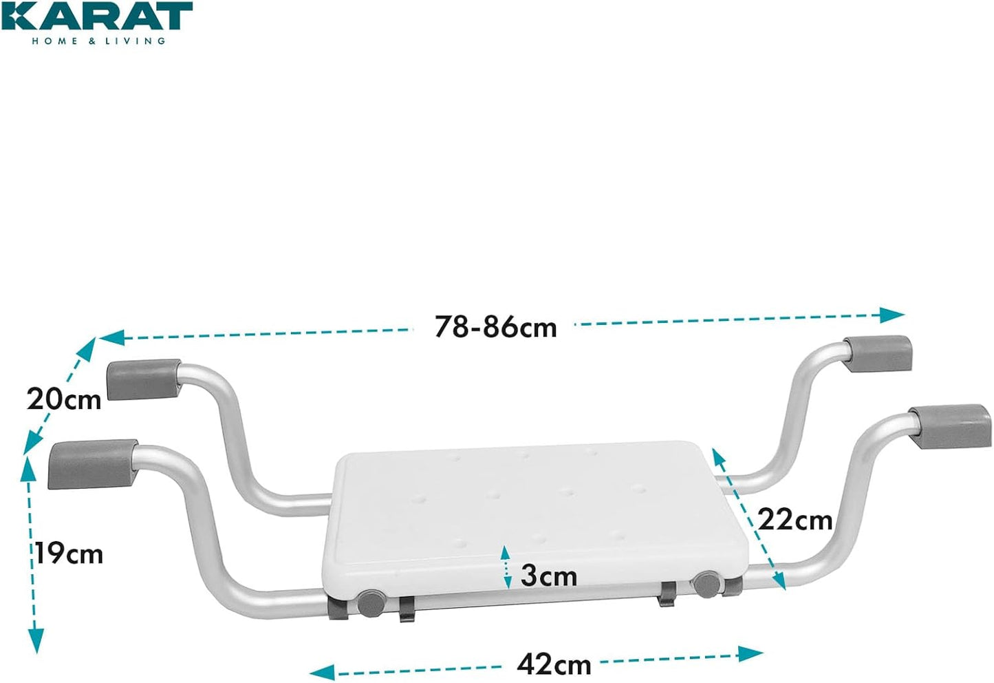 Badewannensitz Levi, verstellbar 78-86 cm