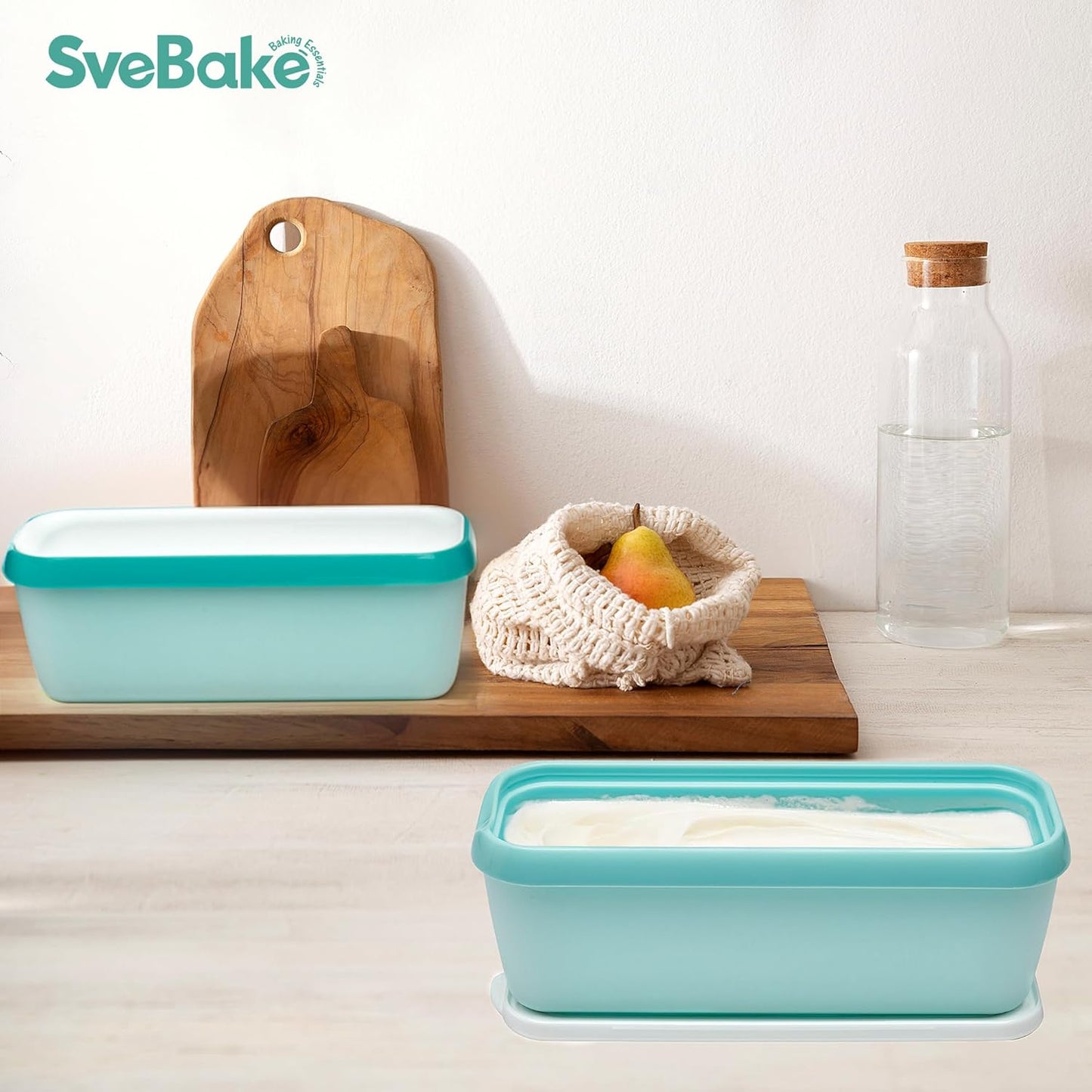 2er-Set Eisbehälter für Speiseeis, Grün