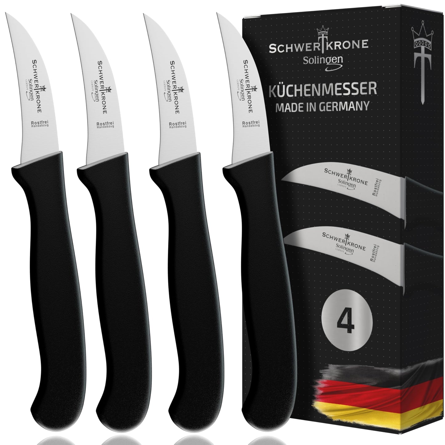 4er-Set Gemüsemesser, 4-Stück gebogen