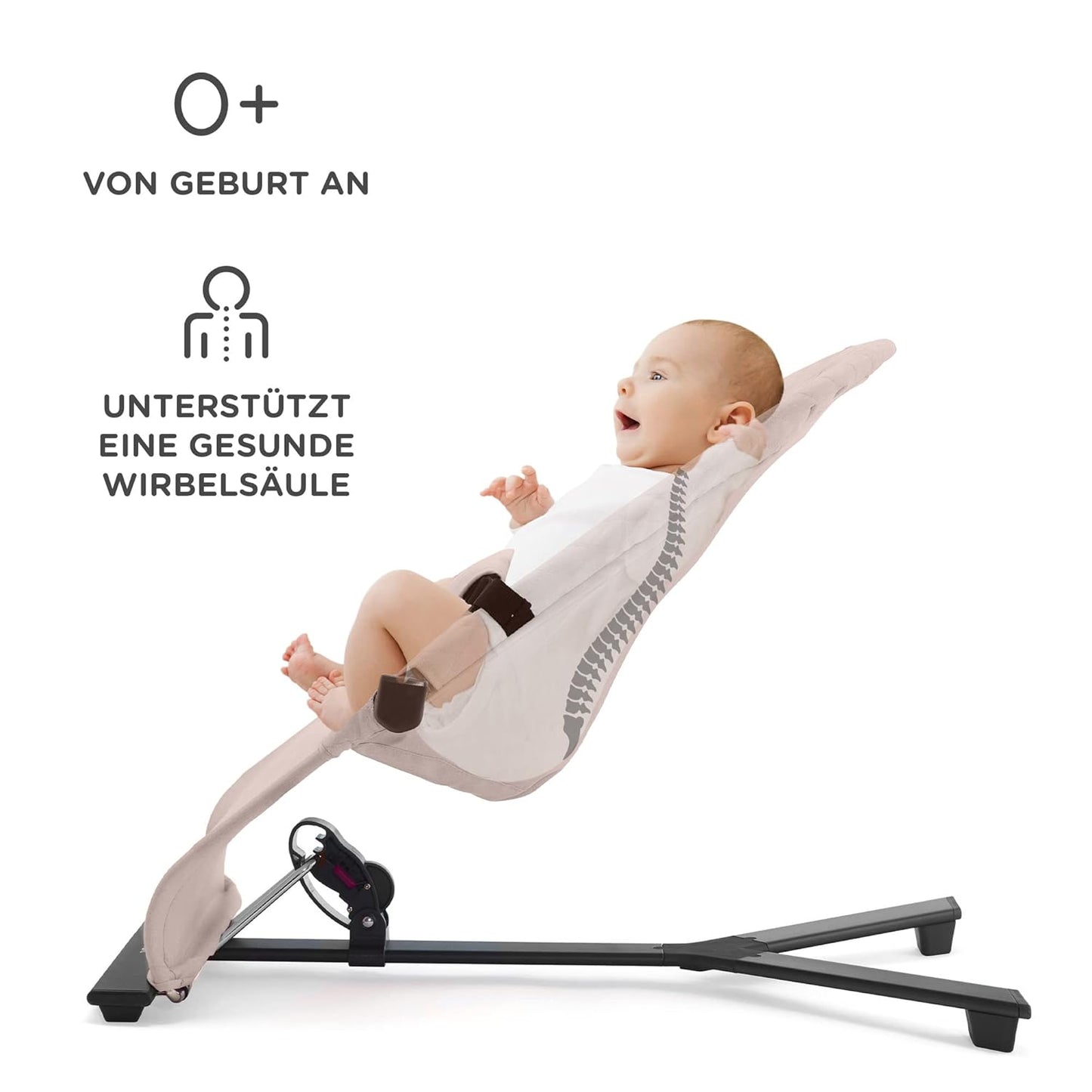 Babywippe Mimi mit Spielbügel und verstellbarer Rückenlehne, Beige