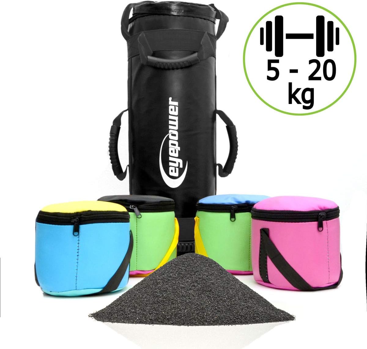Power Bag mit Gewichte-Set, Schwarz