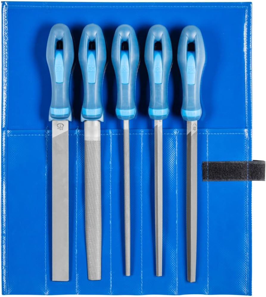 Werkstattfeilen in Rolltasche 531 WR 200, Werkstattfeilen-Set in PVC-Rolltasche Kreuzhieb H1 Länge 200mm