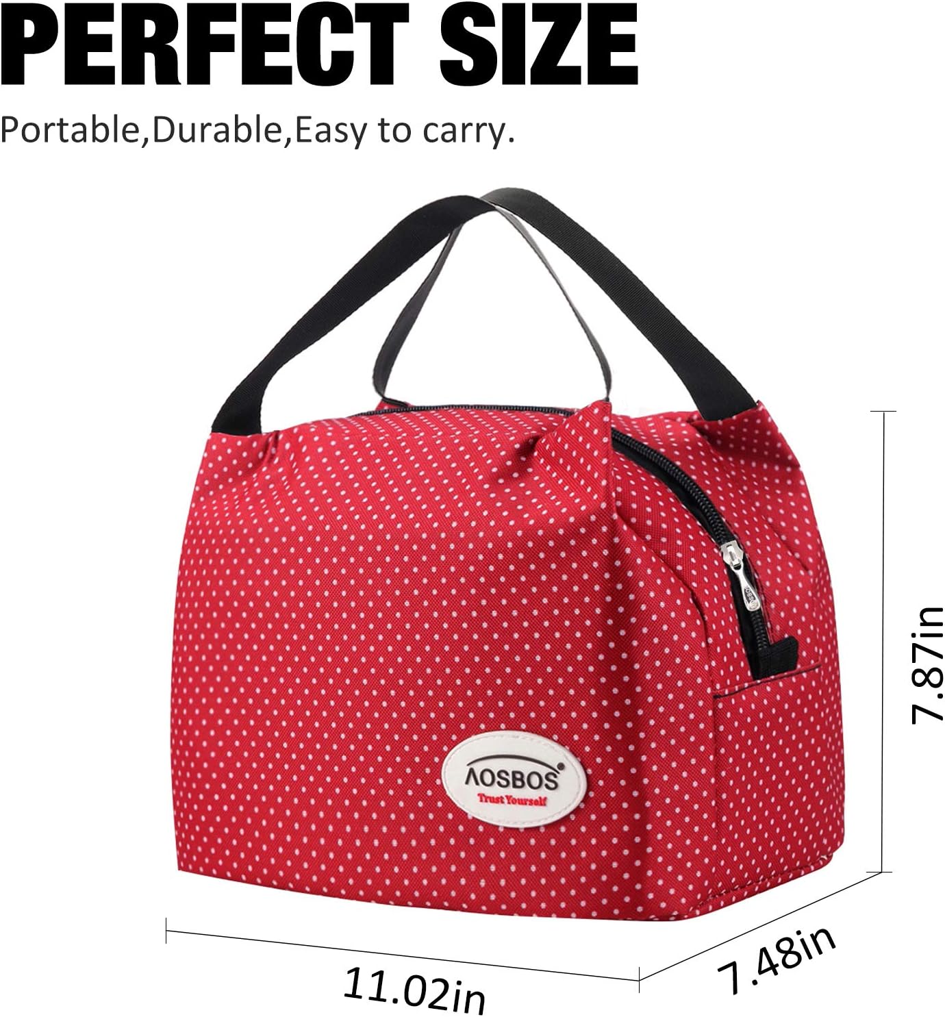 Faltbare Kühltasche, 8,5l-punkt-rot