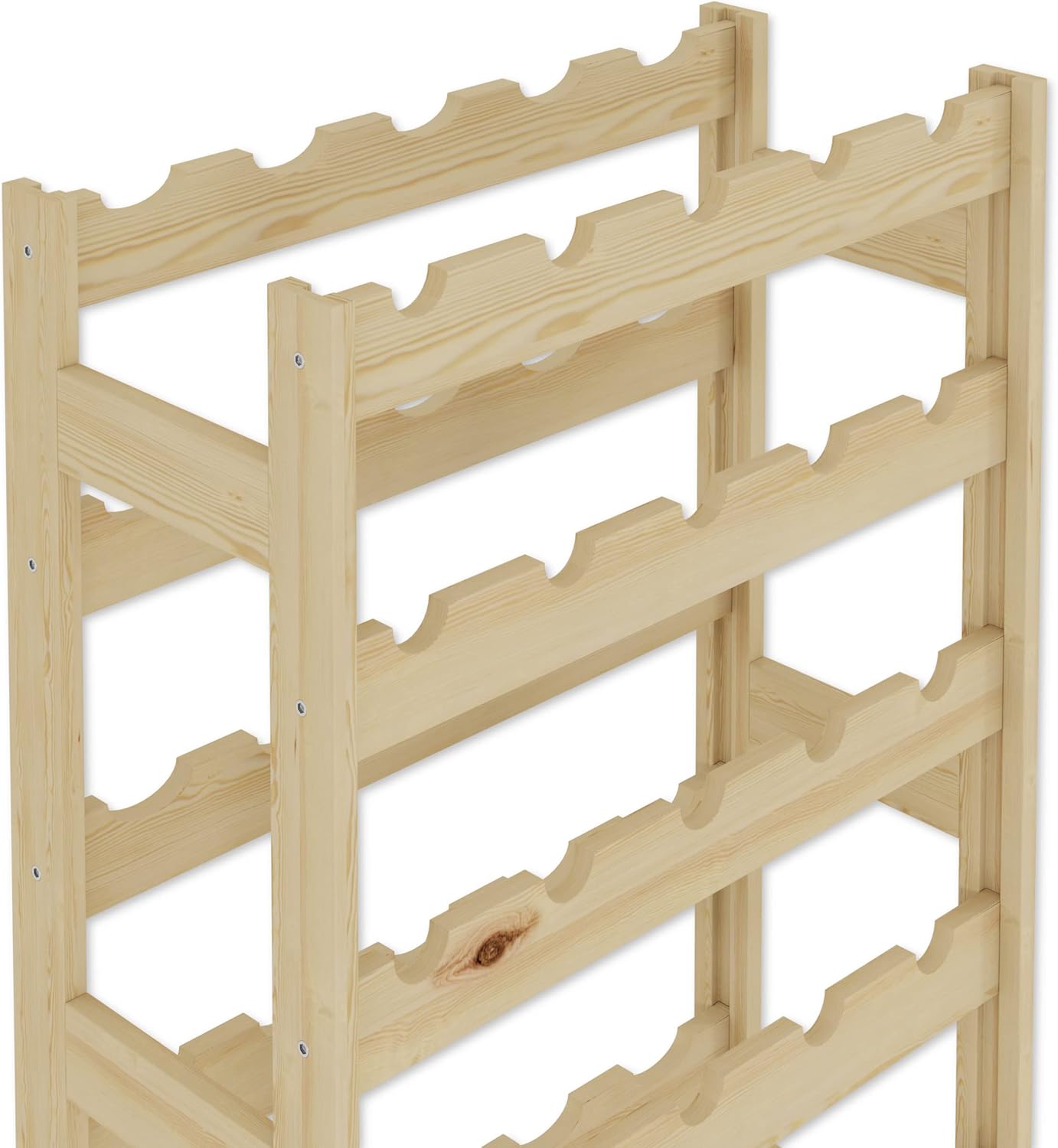 Weinregal für 30 Flaschen, Natur RW-1-30, 86 x 53 x 25, 6 liegen, für 30 Flaschen