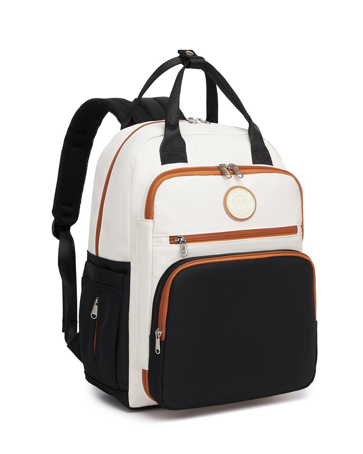 Wickelrucksack mit Kinderwagengurten, Schwarz&beige