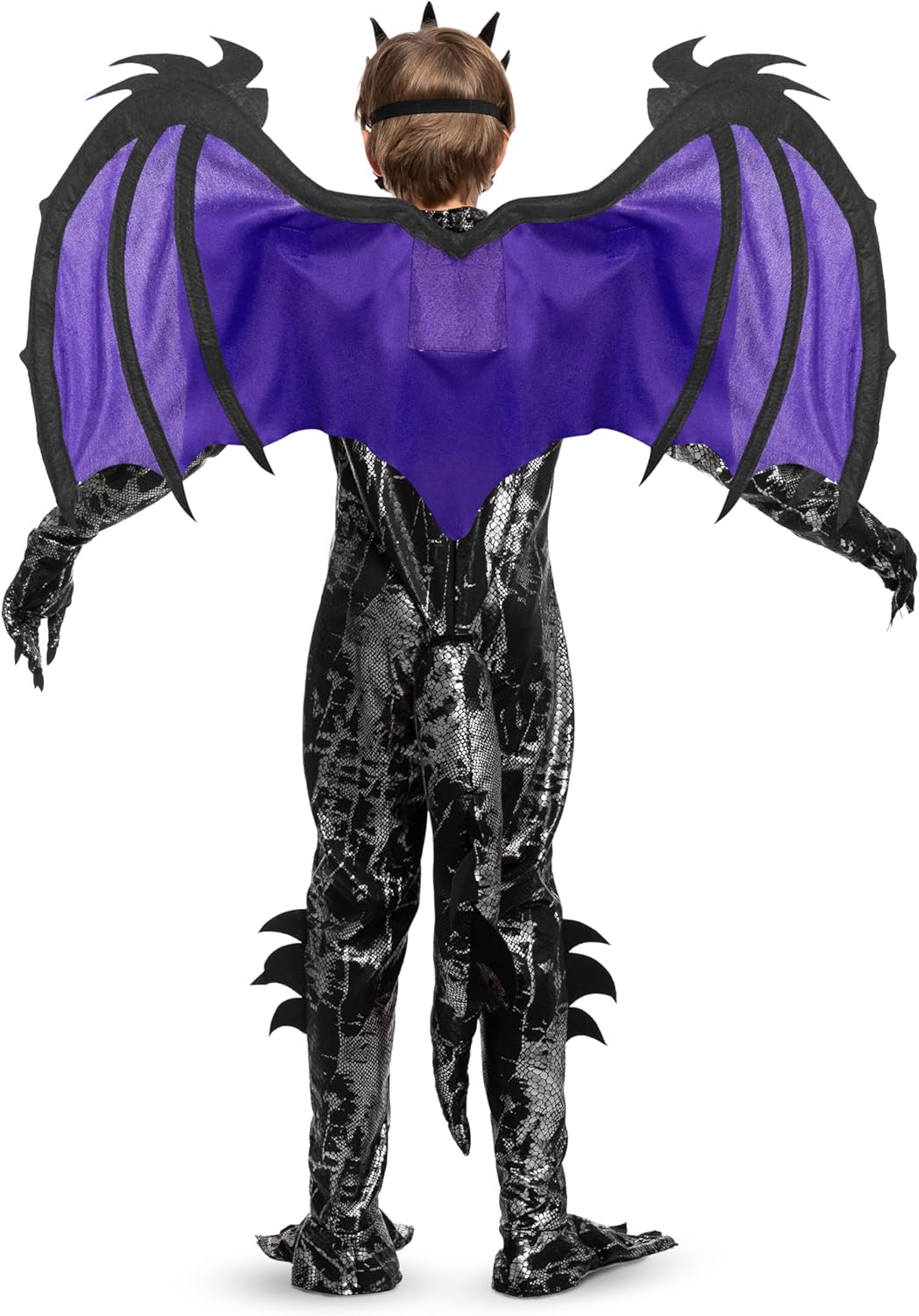 Drachenkostüm inkl. Flügel & Maske, Small (5-7 yrs) Violett