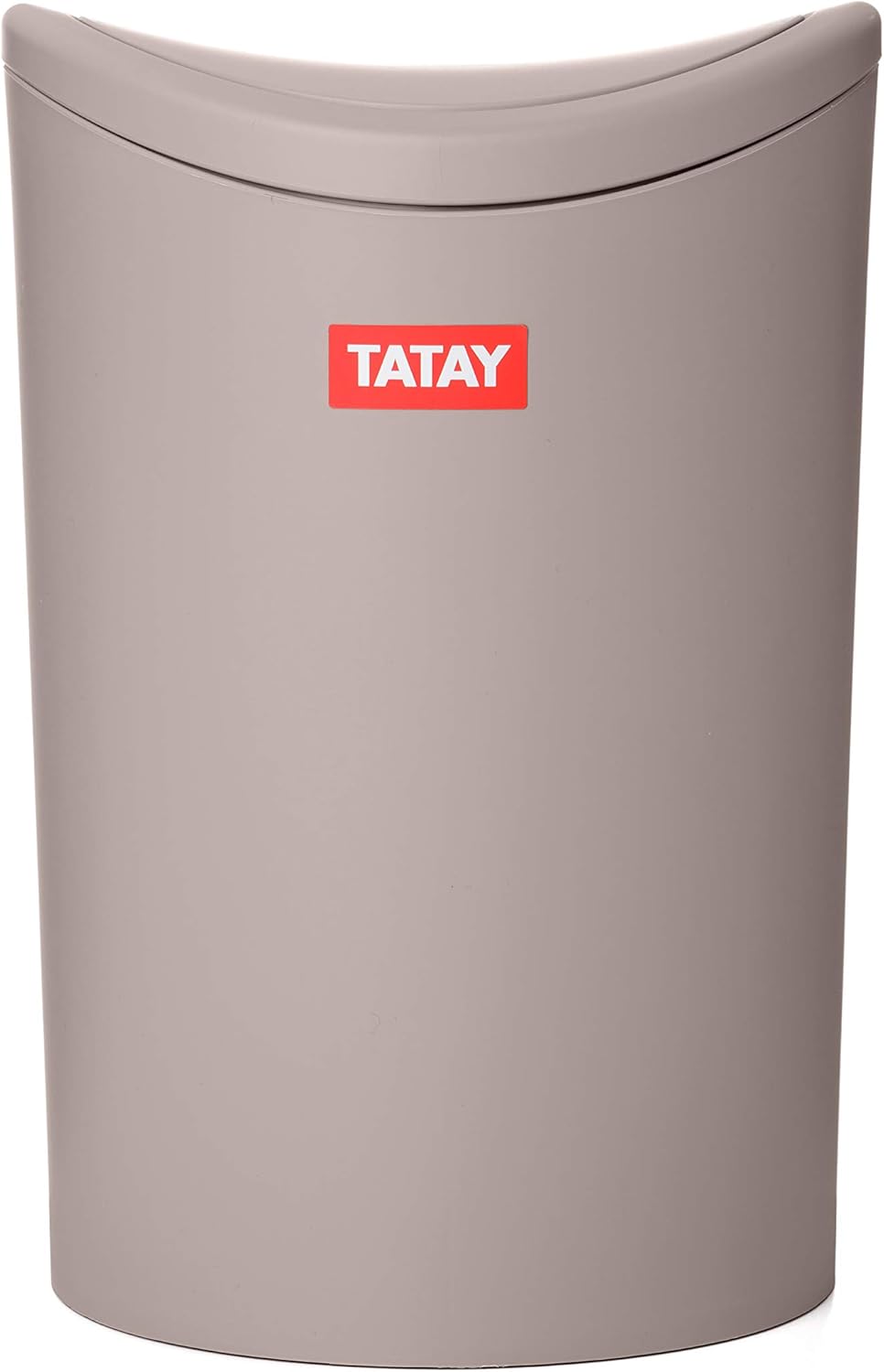 Mülleimer mit Schwingdeckel, Taupe 6L