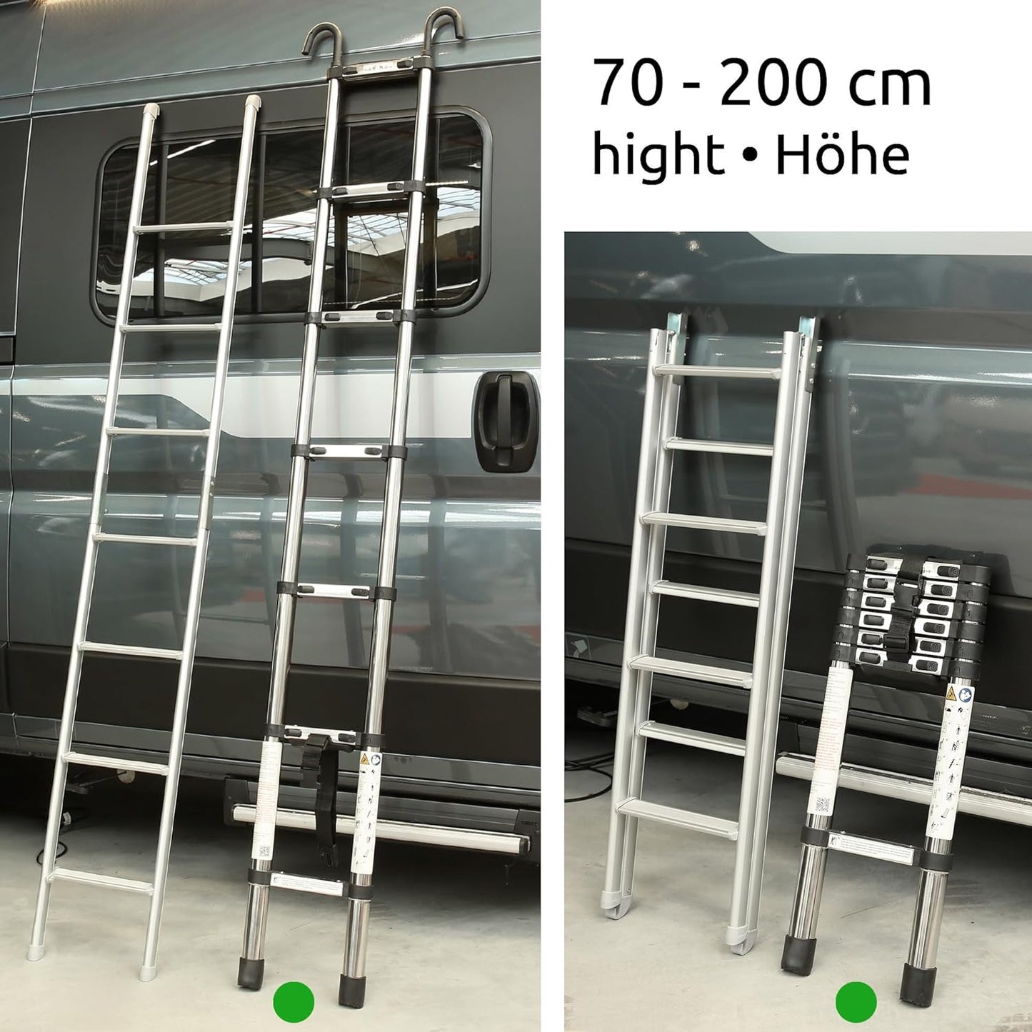 Teleskopleiter für Wohnmobil, Camper & Kastenwagen